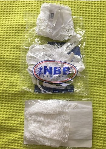 Dantel Detaylı Beyaz Gelin Aksesuar Seti - Görsel 5