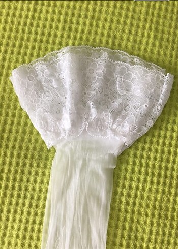 Dantel Detaylı Beyaz Gelin Aksesuar Seti - Görsel 3