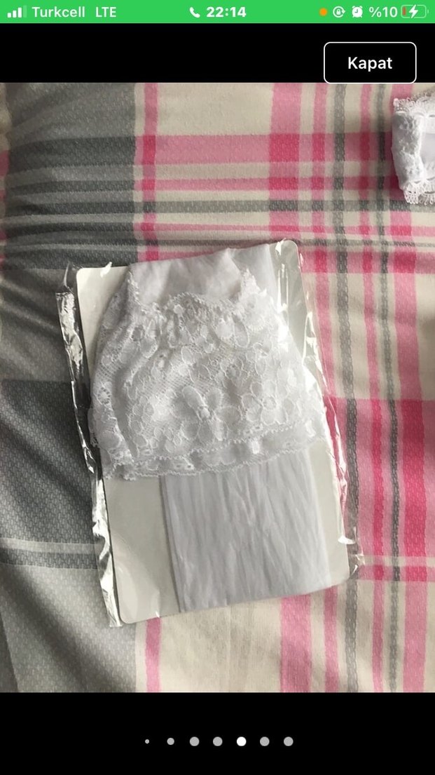 Dantel Detaylı Beyaz Gelin Aksesuar Seti - Görsel 4