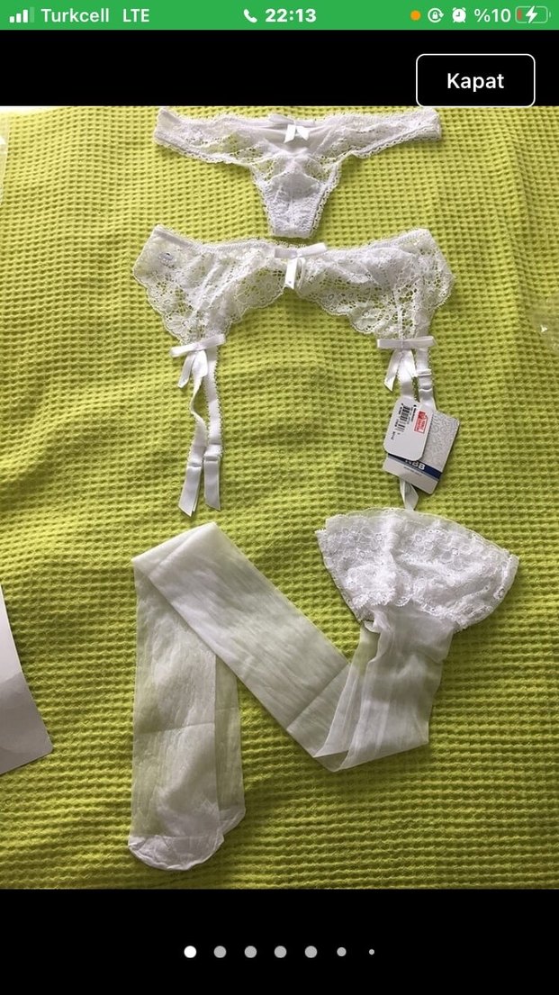 Dantel Detaylı Beyaz Gelin Aksesuar Seti - Görsel 2