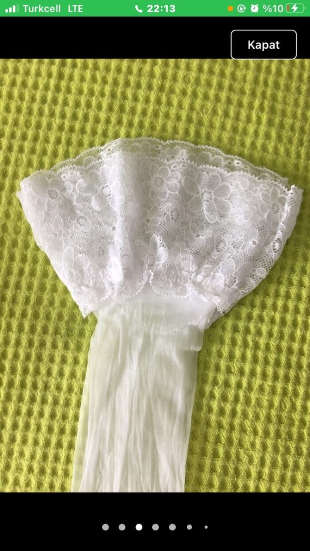 Dantel Detaylı Beyaz Gelin Aksesuar Seti - Görsel 3