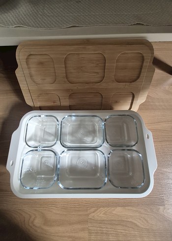 8 parça bambu sunum ve kesim tablalı kahvaltılık - Görsel 7