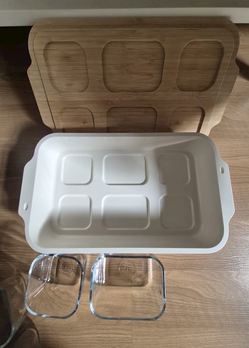 8 parça bambu sunum ve kesim tablalı kahvaltılık - Görsel 3