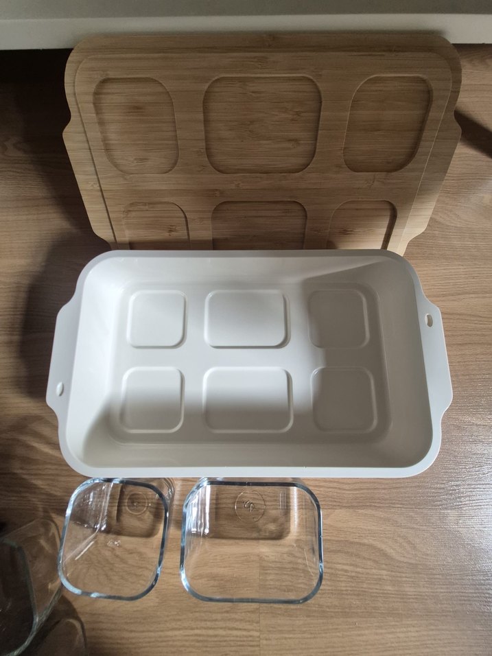 8 parça bambu sunum ve kesim tablalı kahvaltılık - Görsel 3