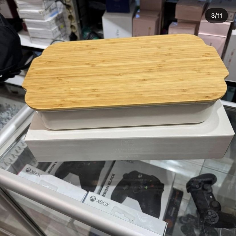 8 parça bambu sunum ve kesim tablalı kahvaltılık - Görsel 2