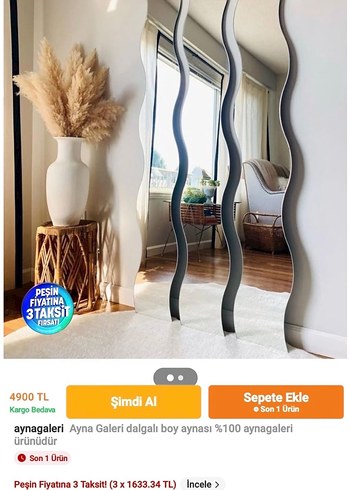 Ikea KRABB Duvar Aynası 20x20x1.60 son adet - Görsel 2