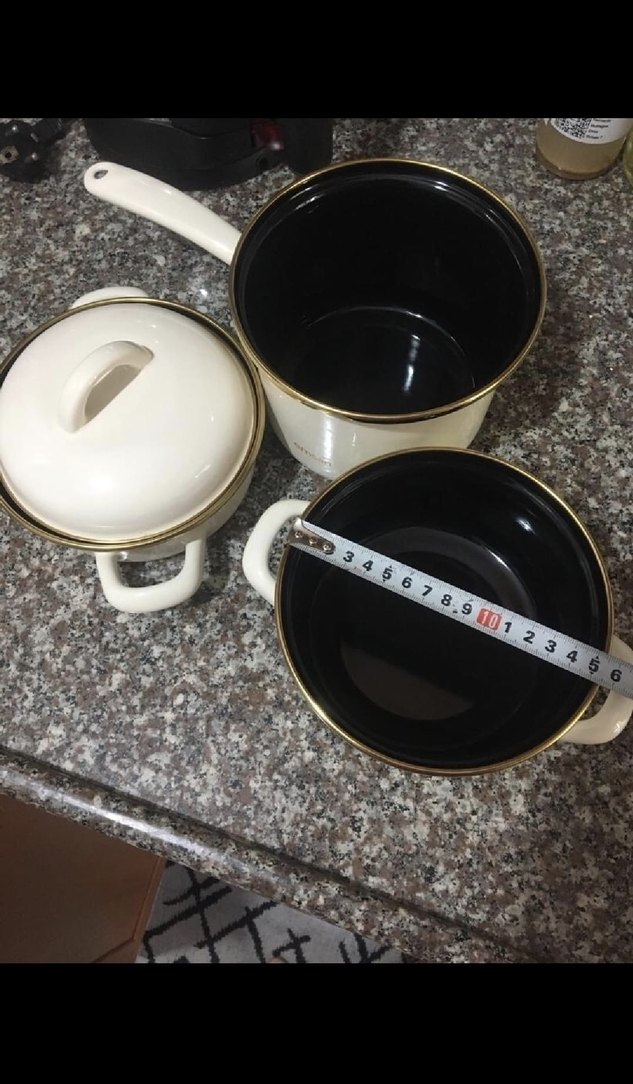 Emsan tosca 3 lü midi tencere seti ekru - Görsel 5