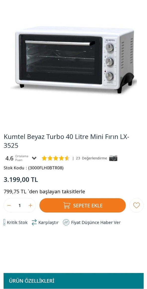 Luxell LX 3525 39 lt Turbo Midi - Görsel 5