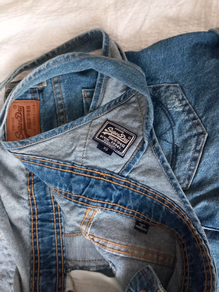 Kadın Mavi Denim Askılı Şort Tulum - Görsel 5