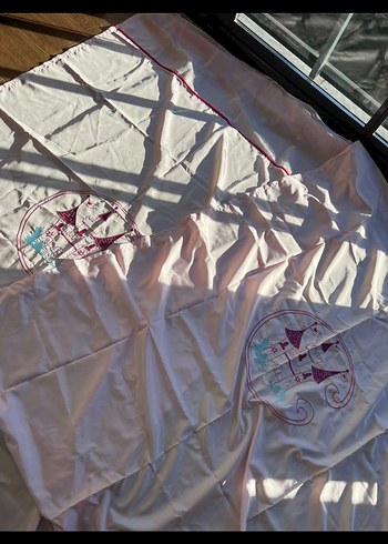 Lady Tül İşlemeli Pembe Perde 140x260 cm - Görsel 8