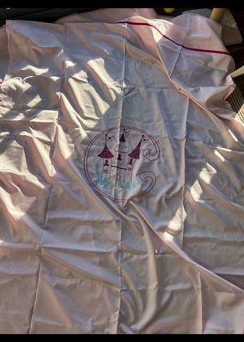 Lady Tül İşlemeli Pembe Perde 140x260 cm - Görsel 3