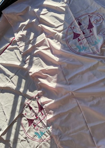 Lady Tül İşlemeli Pembe Perde 140x260 cm - Görsel 9