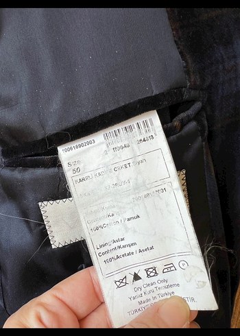 Düğmeli Lacivert Erkek Ceket - Görsel 5