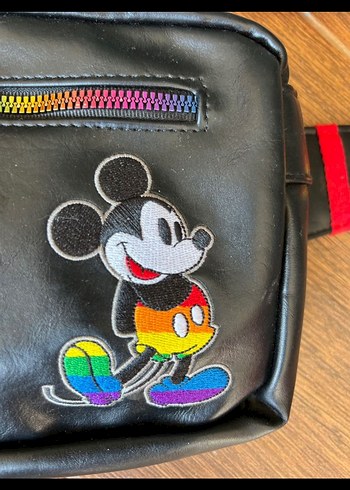 Renkli Kayışlı Mickey Desenli Deri Çapraz Çanta - Görsel 3