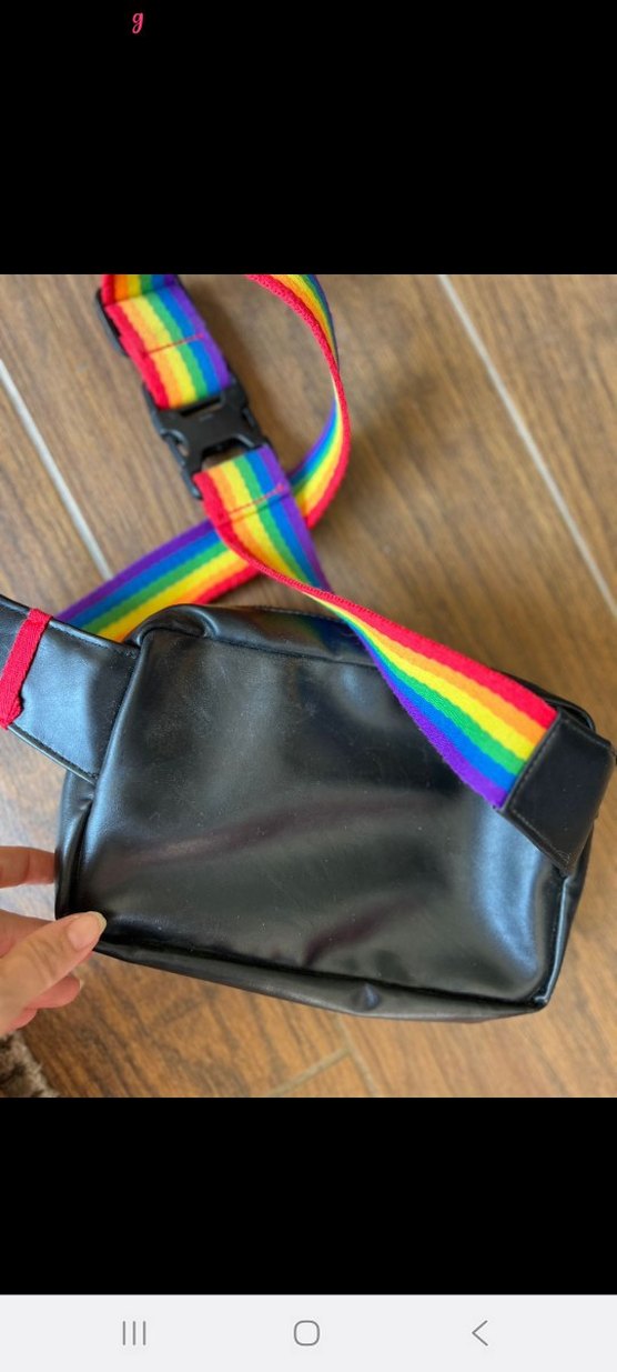 Renkli Kayışlı Mickey Desenli Deri Çapraz Çanta - Görsel 5