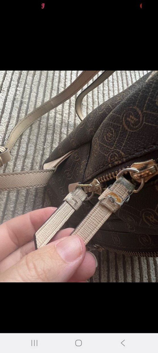 Kahverengi Baskılı Deri Kadın Sırt Çantası - Görsel 5