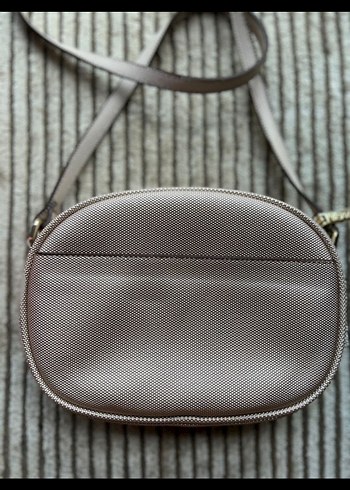 Bej Deri Kadın Omuz Çantası - Görsel 6