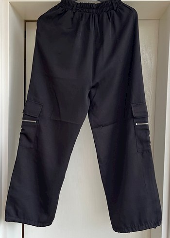 Siyah Kadın Salaş Zipperlı Pantolon - Görsel 2