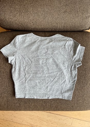 Gri Kız Tişörtü, Baskılı, Kısa Kollu - Görsel 2