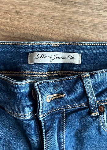 Düğmeli Lacivert Mini Kadın Kot Şort - Görsel 3