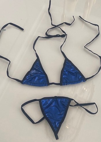 Erkek Mavi Biker Tarzı Spor Mayo - Görsel 4