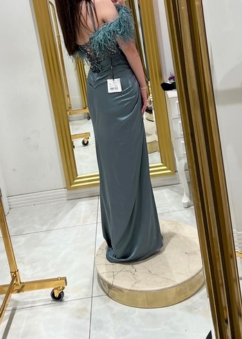 Ns Spossa İşlemeli Uzun Abiye Elbise - Görsel 3