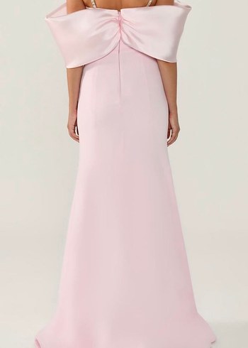Alfabeta Pembe Uzun Abiye Elbise - Görsel 2