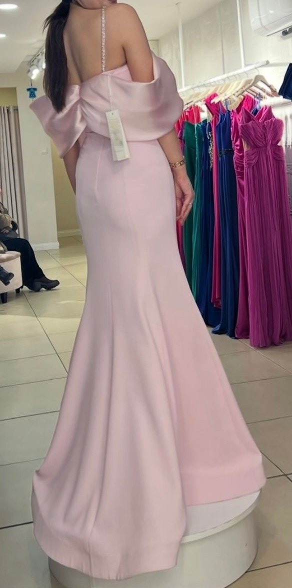 Alfabeta Pembe Uzun Abiye Elbise - Görsel 5