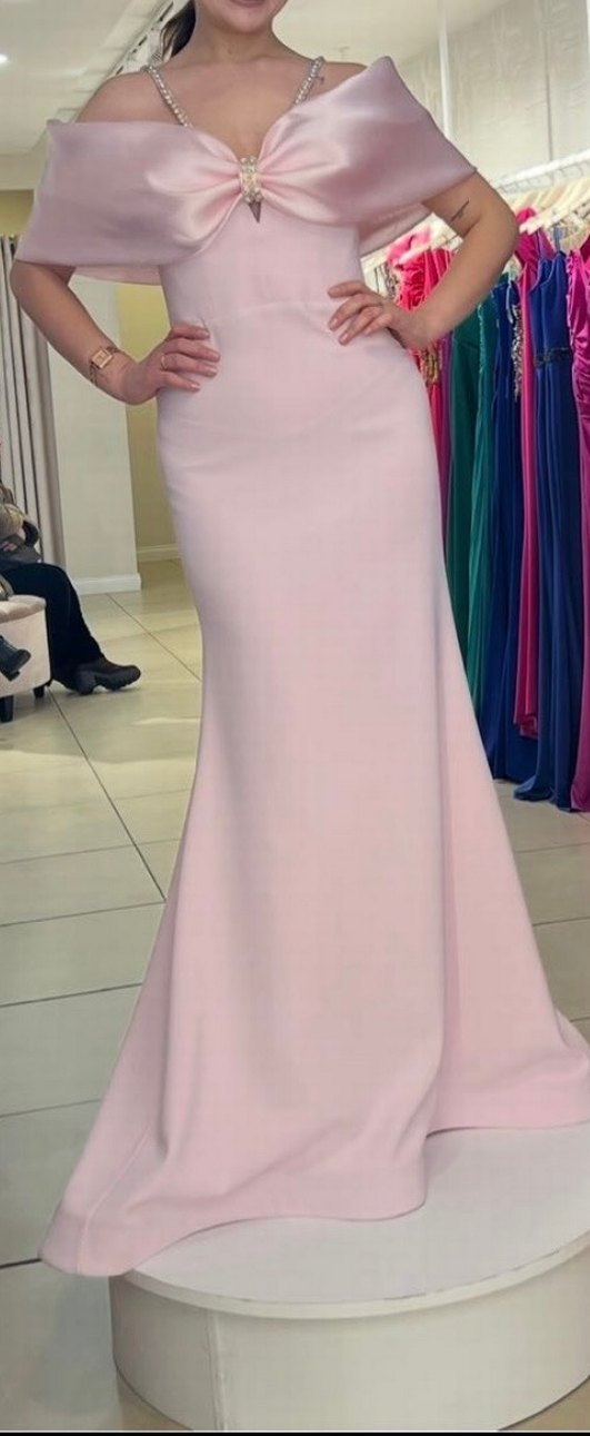 Alfabeta Pembe Uzun Abiye Elbise - Görsel 3