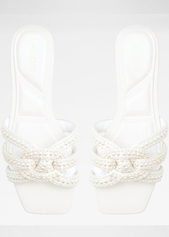 ALDO-İnci Detaylı Beyaz Kadın Terlik - Görsel 3