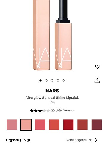 NARS Orgasm Afterglow Sensual Shine Ruj - Görsel 4