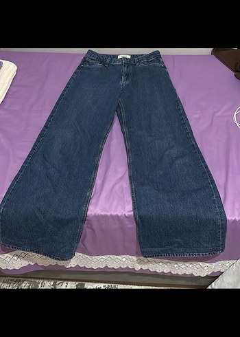 Lacivert Midi Kadın Denim Pantolon - Görsel 2