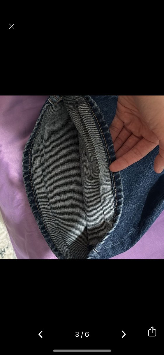 Lacivert Midi Kadın Denim Pantolon - Görsel 4