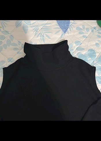 Siyah Boğazlı Uzun Kollu Kadın Kazak - Görsel 2