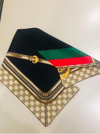  Beden siyah Renk Gucci twill eşarp