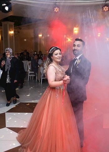 Gold Payetli Midi Abiye Elbise - Görsel 2