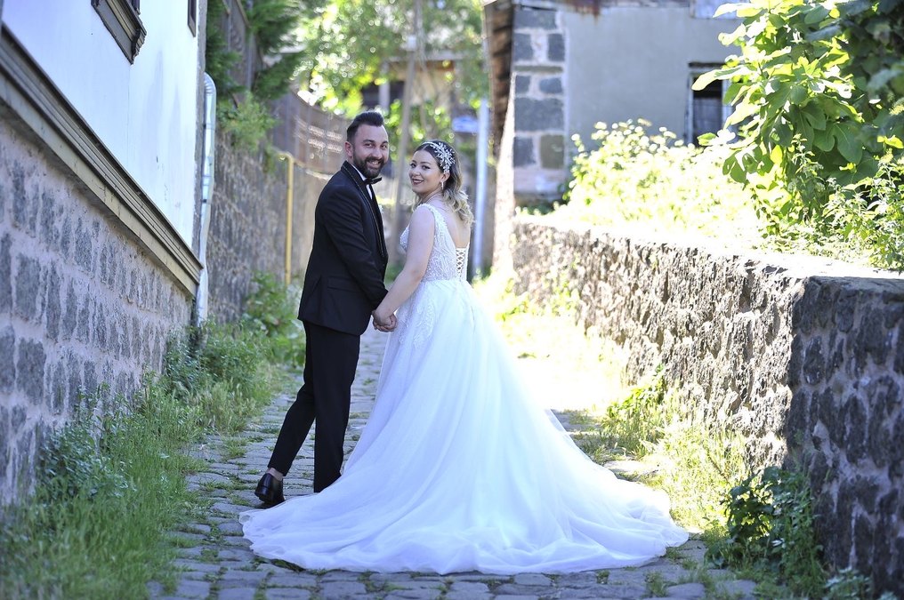 Klasik Beyaz A Kesim Gelinlik - Görsel 2