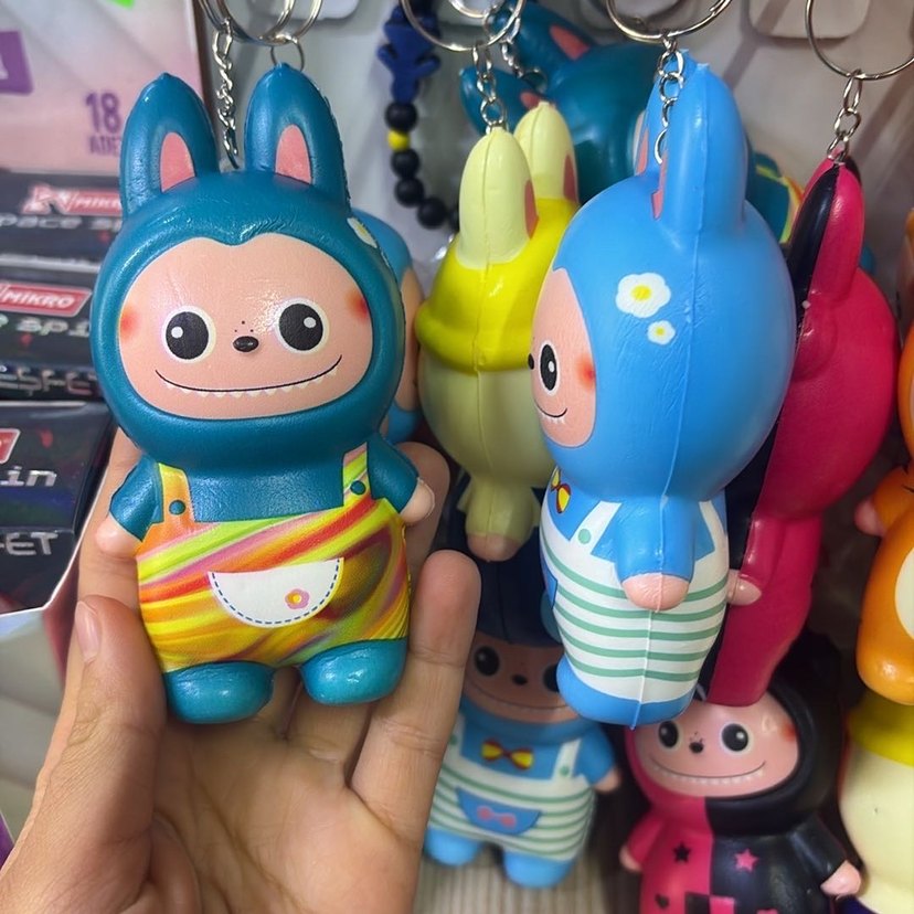 Renkli LABUBU Figürlü Anahtarlıklar - Görsel 2