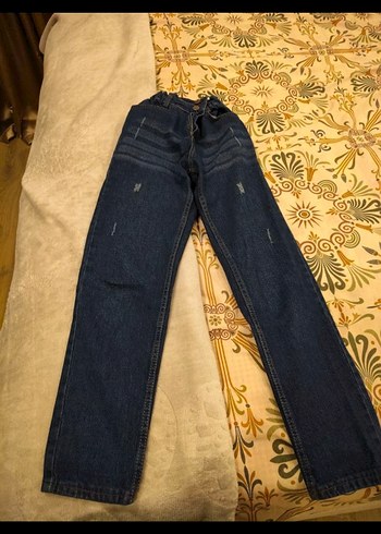 Kadın Koyu Lacivert  Denim Pantolon - Görsel 2