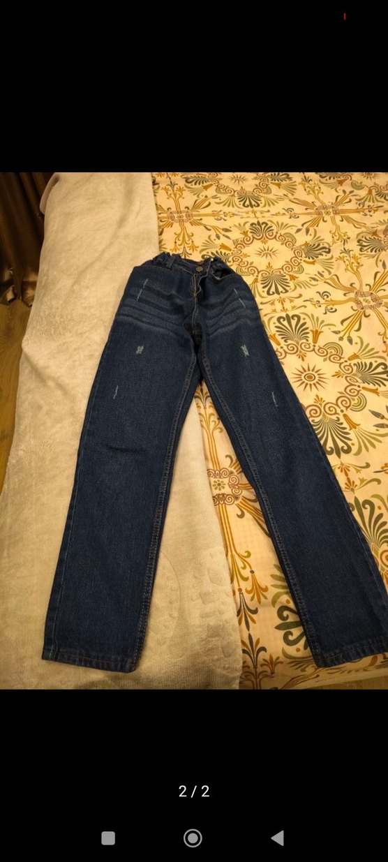 Kadın Koyu Lacivert  Denim Pantolon - Görsel 2