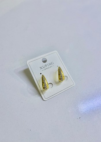 Xuping Altın Renkli Mini Boncuklu Küpe - Görsel 2