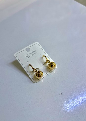 Xuping Altın Renkli Mini Boncuklu Küpe - Görsel 3