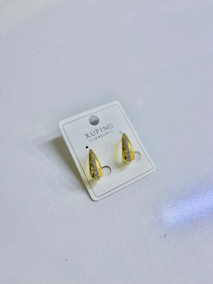 Xuping Altın Renkli Mini Boncuklu Küpe - Görsel 2