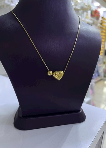 Altın Renkli Mini Zincir Kolye - Görsel 2