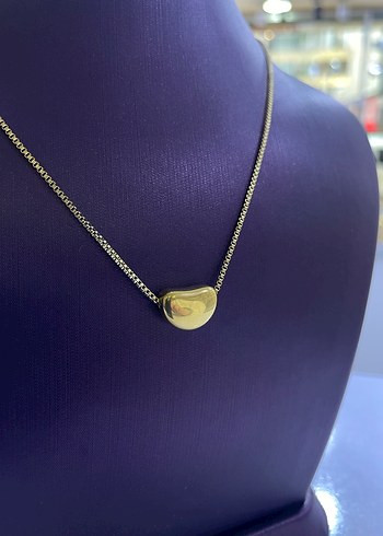 Mini Altın Zincir Detaylı Kadın Kolye - Görsel 2