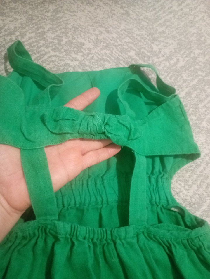 temiz keten kumaş çocuk elbisesi - Görsel 3