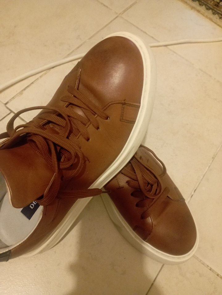 Bej Deri Erkek Spor Ayakkabı - Görsel 4