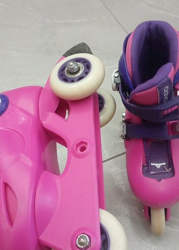 Renkli Pembe Çocuk Patenleri Oxelo - Görsel 4