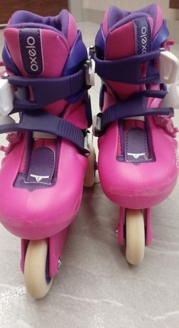 Renkli Pembe Çocuk Patenleri Oxelo - Görsel 3