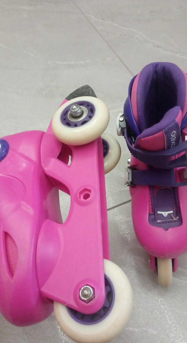 Renkli Pembe Çocuk Patenleri Oxelo - Görsel 4